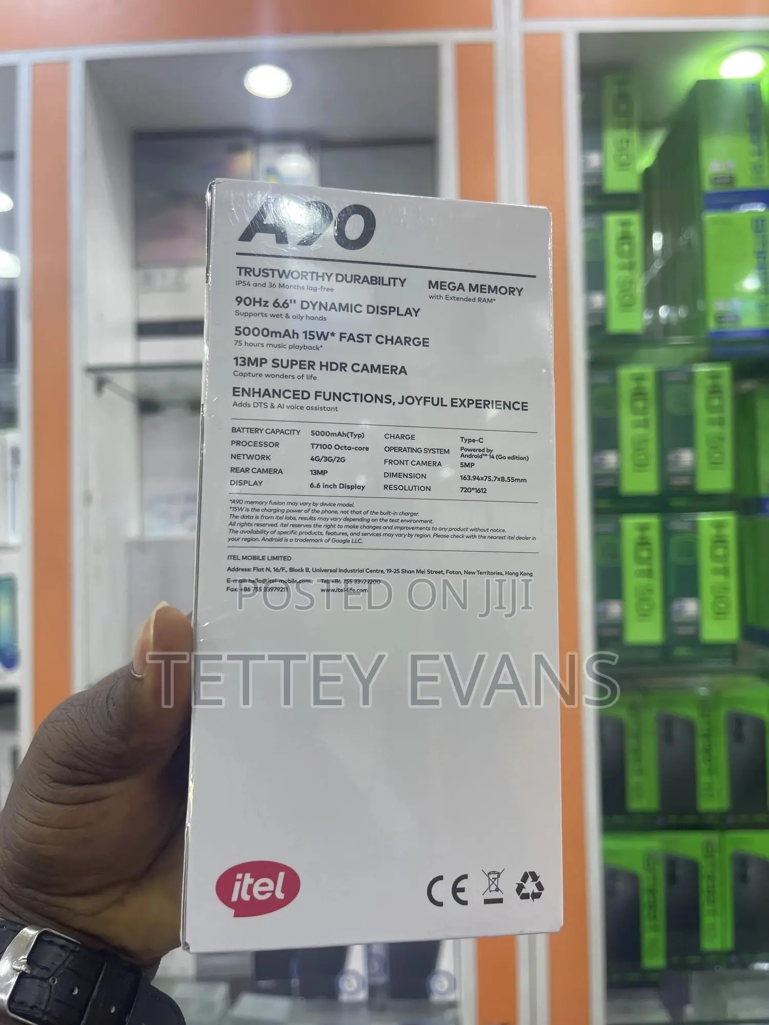 New Itel A90 128 GB Black