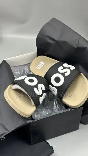 Original Boss Slides Black White