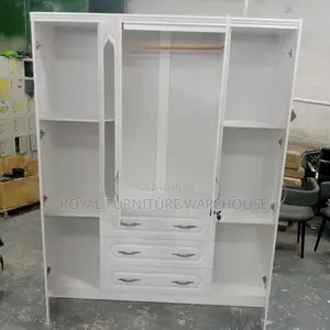 Foreign 4-Doors Wooden Wardrobe