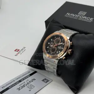 Solid Stainless Metal Chronograph Naviforce Watch