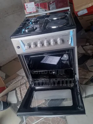 Black in Colour Volcano 50x50 2 Gas 2 Electric Stove