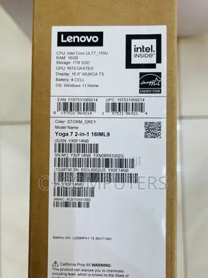 New Laptop Lenovo Yoga 7i 16GB Intel Core Ultra 7 SSD 1T