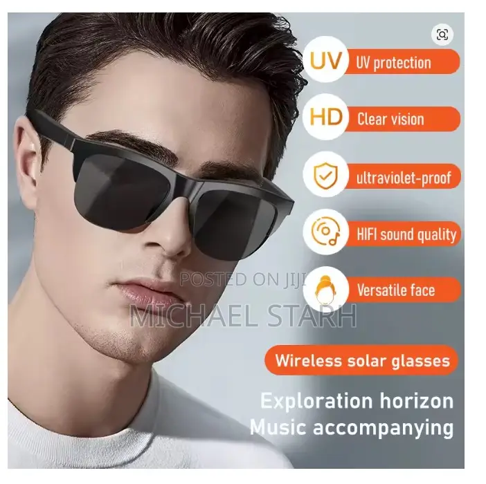 Smart Glasses/Sunglasses With Wireless Bluetooth Earphones