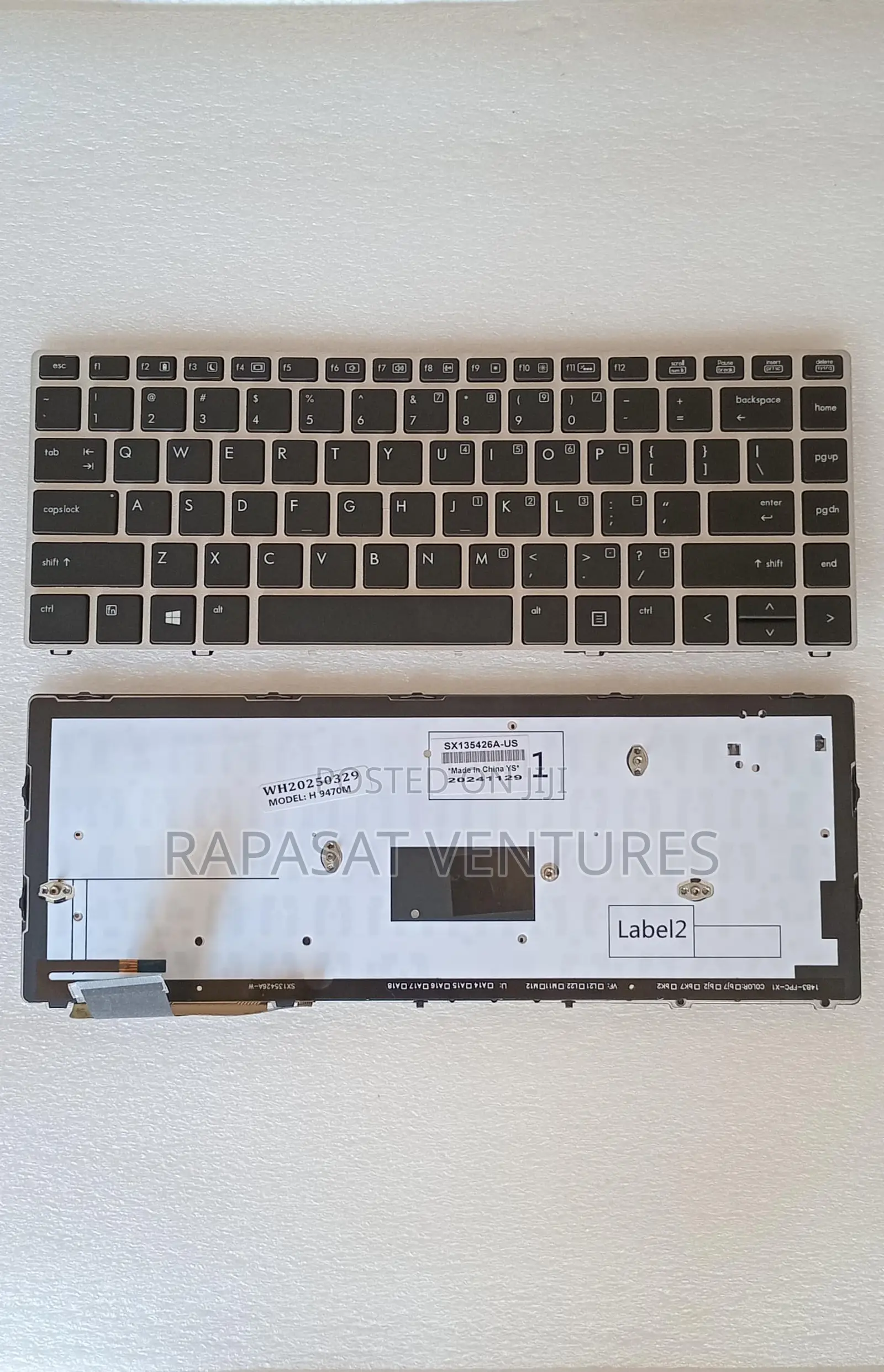 Us Keyboard for Hp Elitebook Folio 9470 9480 With Backlit