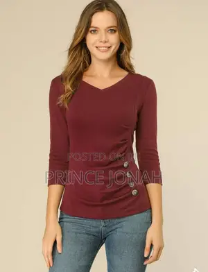 Allegra K Women's v Neck Wine Cardigan