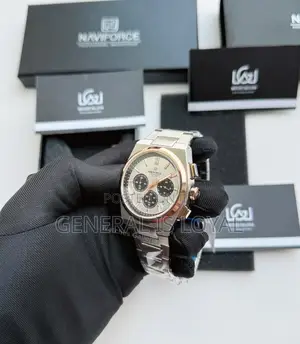 Naviforce 8048 Ch – Sliver Rose Gold Men Watch