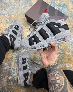Nike More Uptempo Grey Low Sneaker
