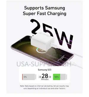 Anker 25w Super Fast Charger Block - White From Usa