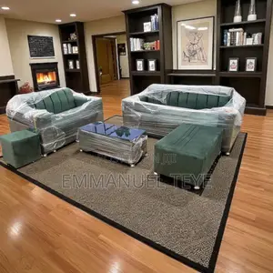 Green Fabric Sofa Set