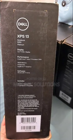 New Laptop Dell XPS 13 16GB Intel Core Ultra 7 SSD 512GB