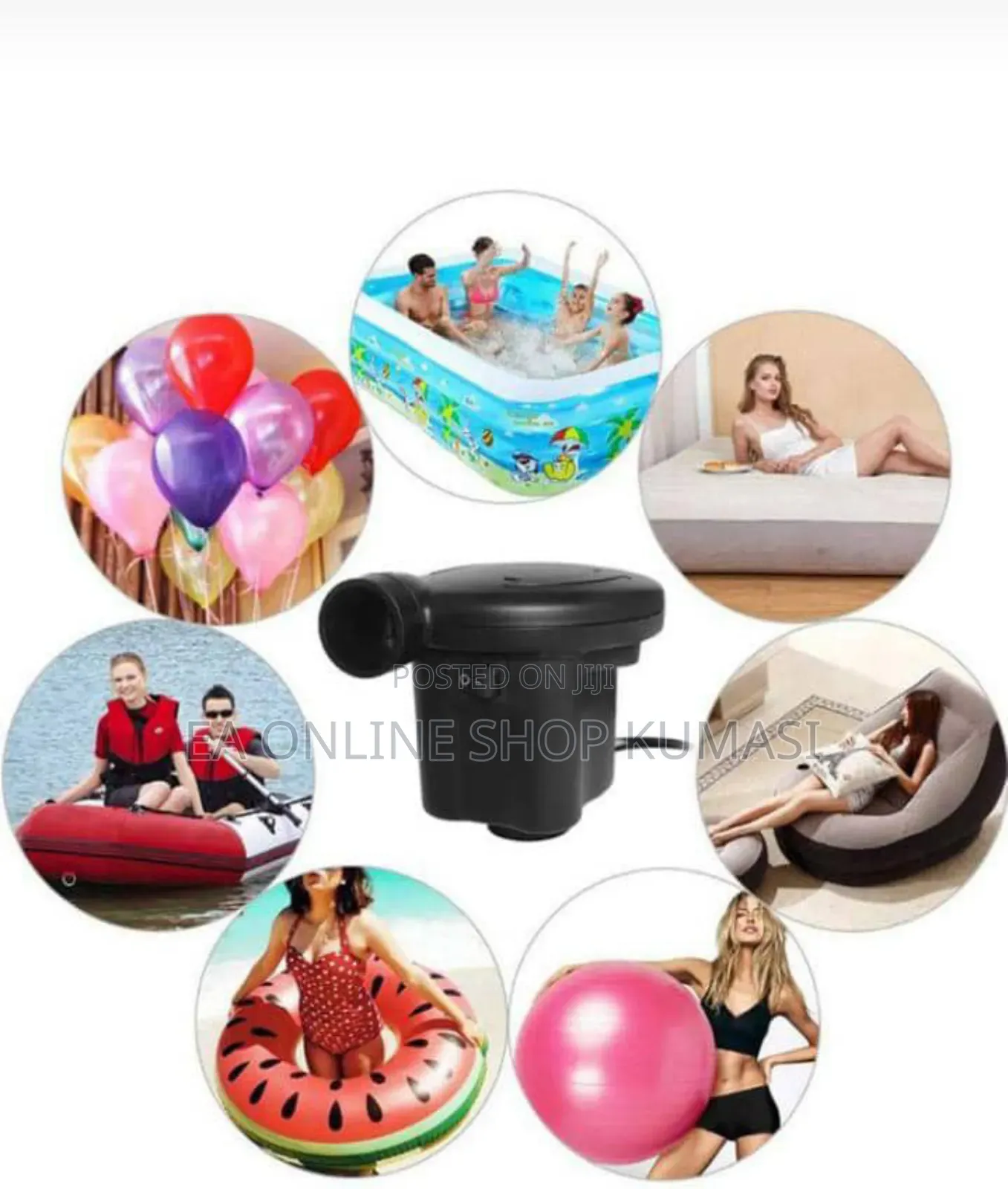 Electric Air Pump For Inflatables .Air Beds,Swim Ring, Pools