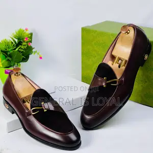 Gucci Coffee Suede and Leather Mens Shoe