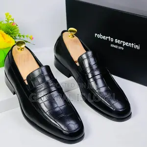 Roberto Serpentine Black Unique Color Men’S Shoe