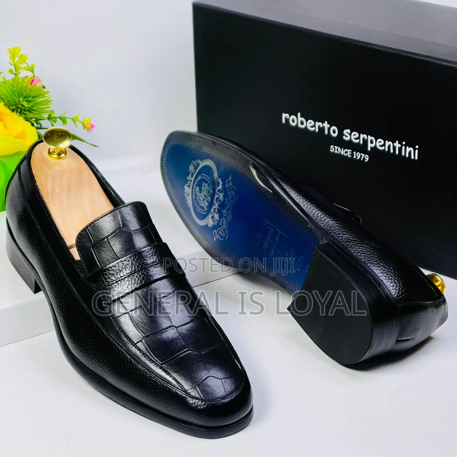Roberto Serpentine Black Unique Color Men’S Shoe