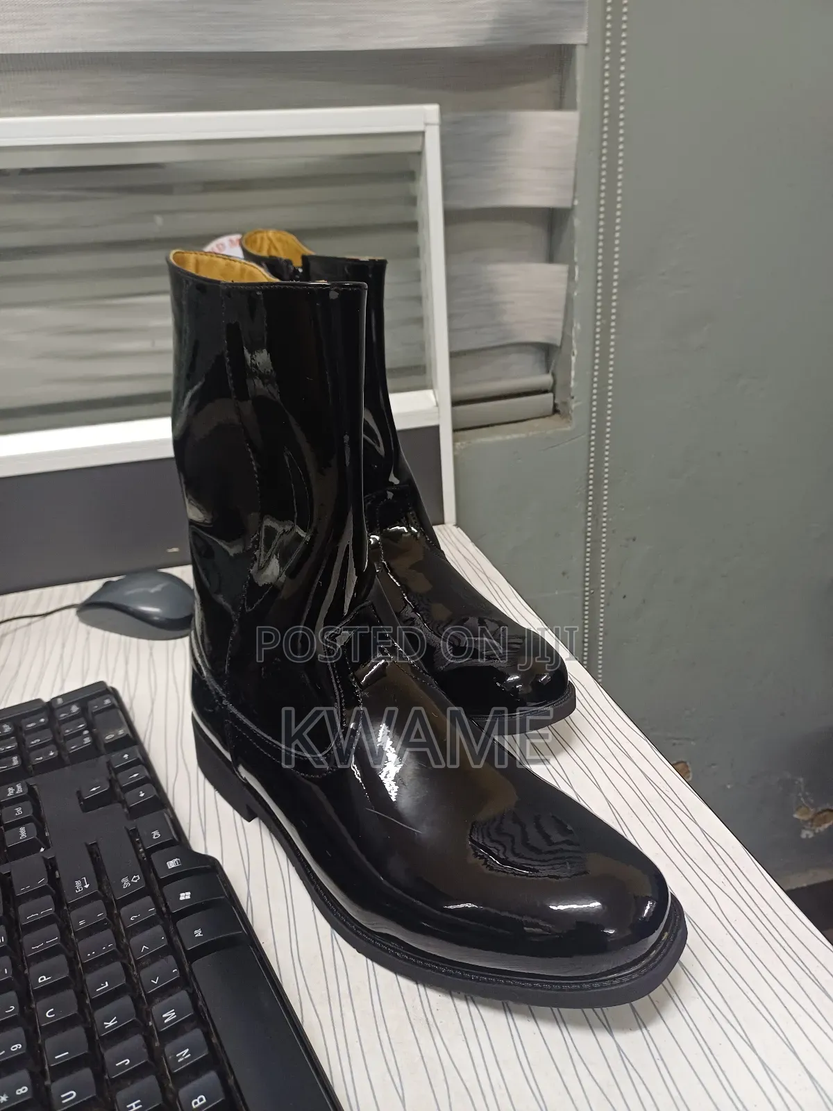 Military Boots Chelsea Mirror Shoe