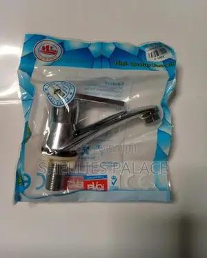 Wall Bib Tap (Z-1004). Stainless Steel. Quarter Turn Ceremic