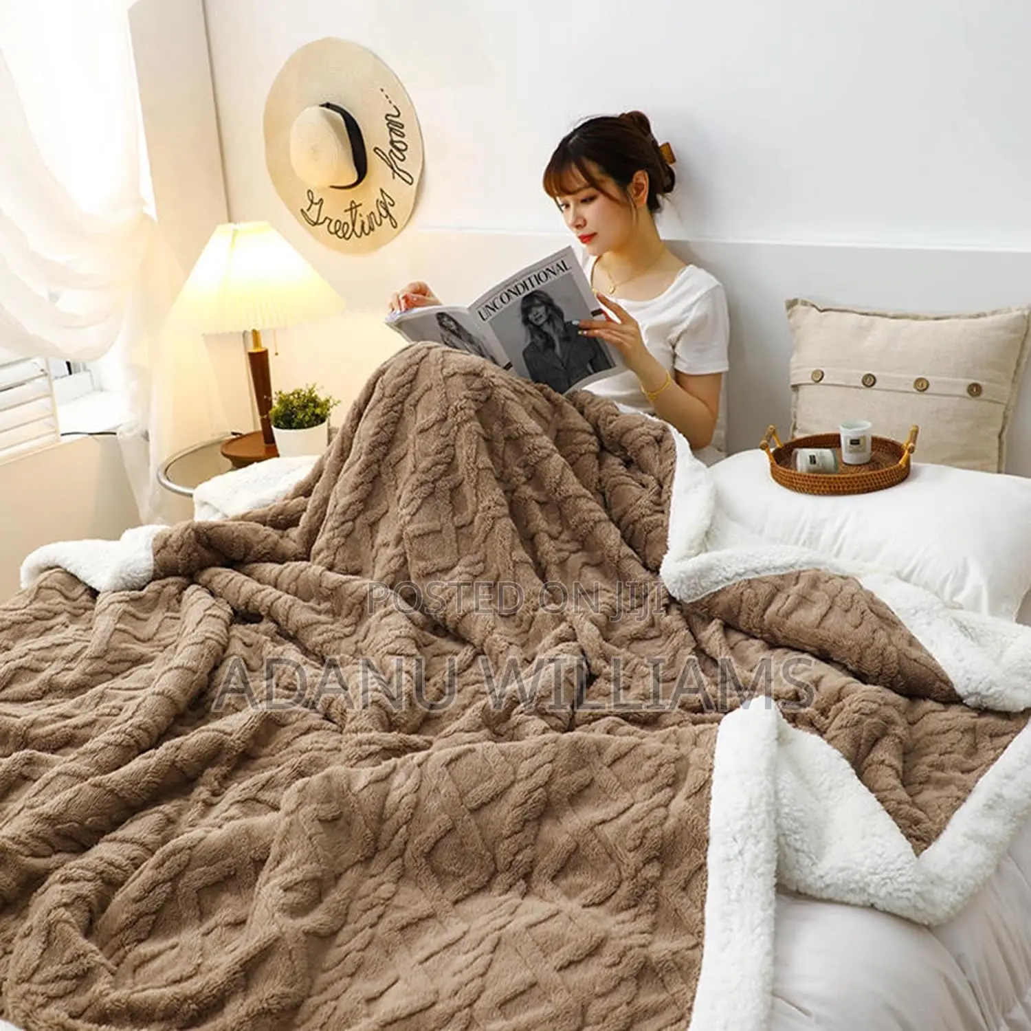 Top Notch Double Sided Fleece Flannel Blanket