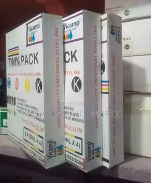 Twin Pack Vicamp Universal Refill Ink for Hp/Canon Printers