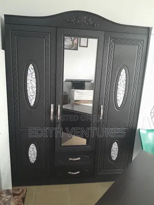Classic Black Wardrobe Triple Doors Wardrobe