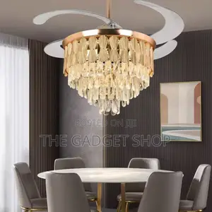 Gold Ceiling Fan With Light