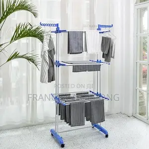 Three Layer Clothes Rack Hanger With Wheels