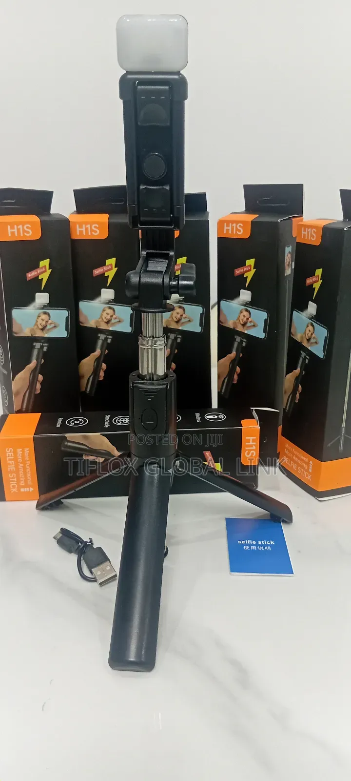 Selfy Stick With Light 1m(Uk)