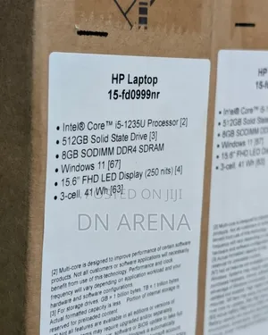 New Laptop HP 8GB Intel Core I5 SSD 512GB