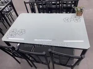 Dining Sets (Quality Six 6 Seater Glass Dining Table)