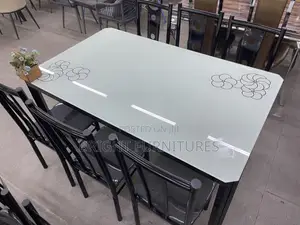 Dining Sets (Quality Six 6 Seater Glass Dining Table)