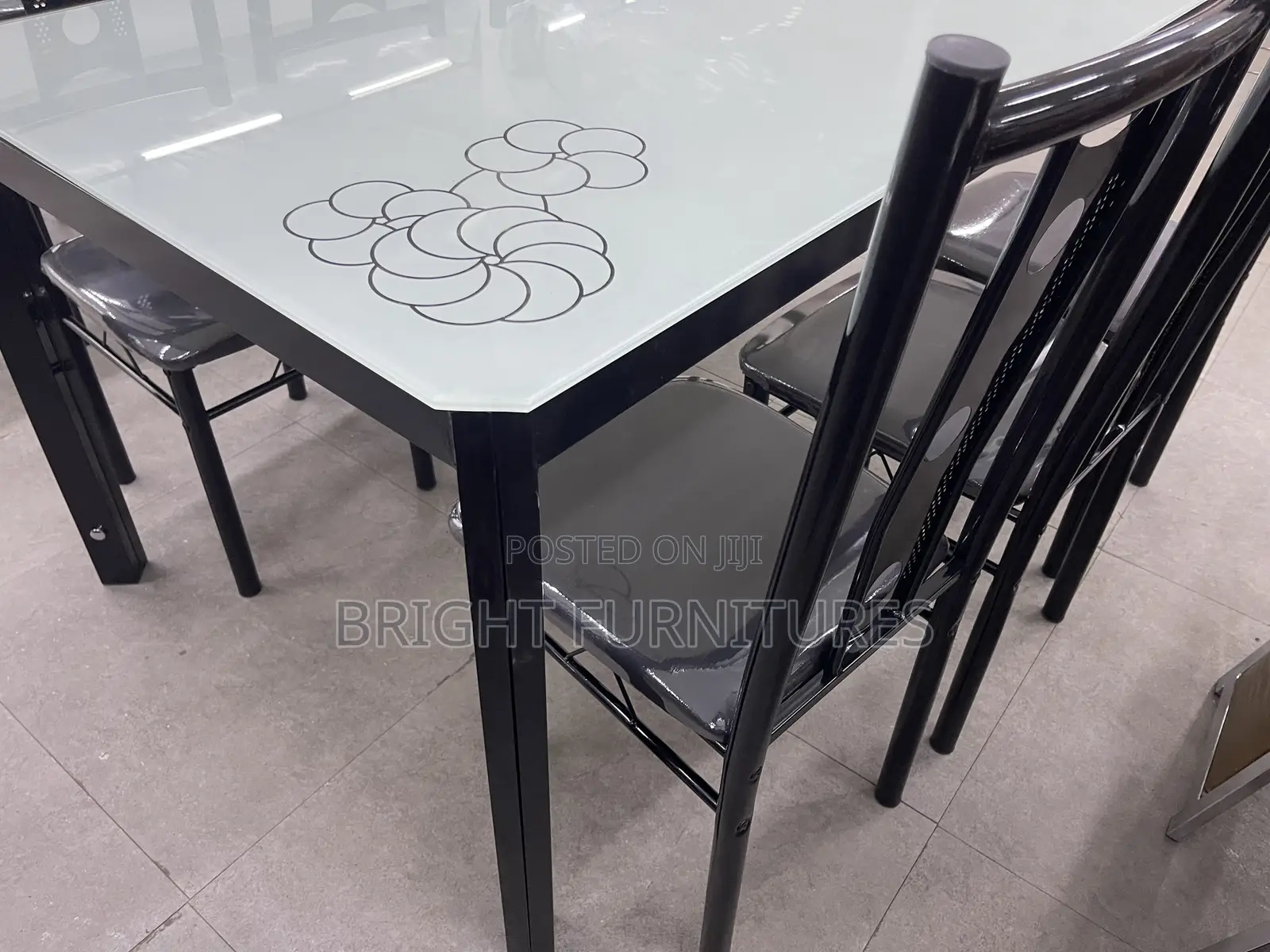 Dining Sets (Quality Six 6 Seater Glass Dining Table)