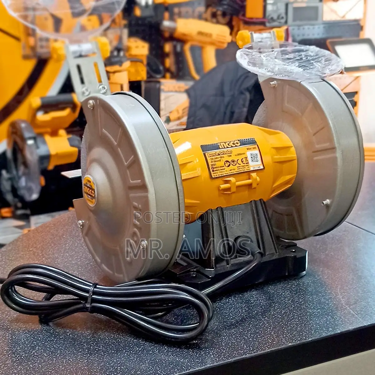 150 Watts 6 Inches Bench Grinder With 1 Set Eye Shield - Bg61502