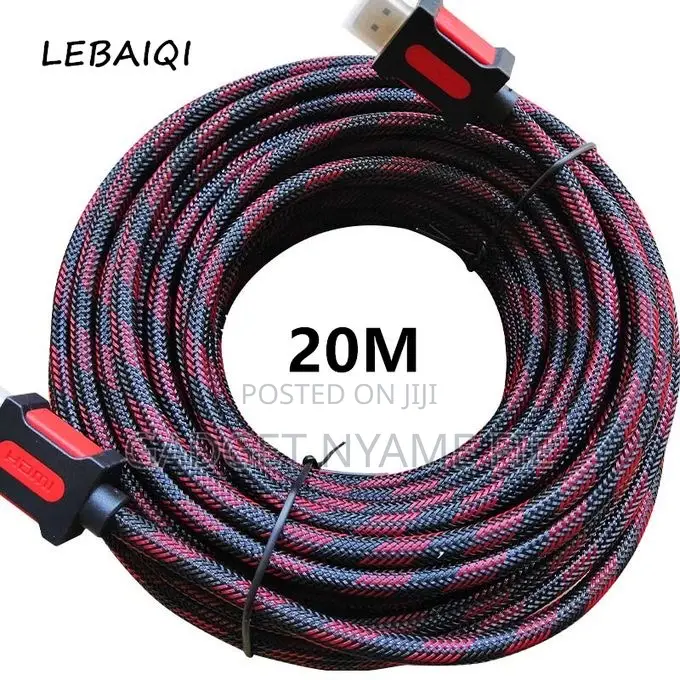 20m Hd Hdmi Cable High Speed /Ethernet 3d - Black/Red