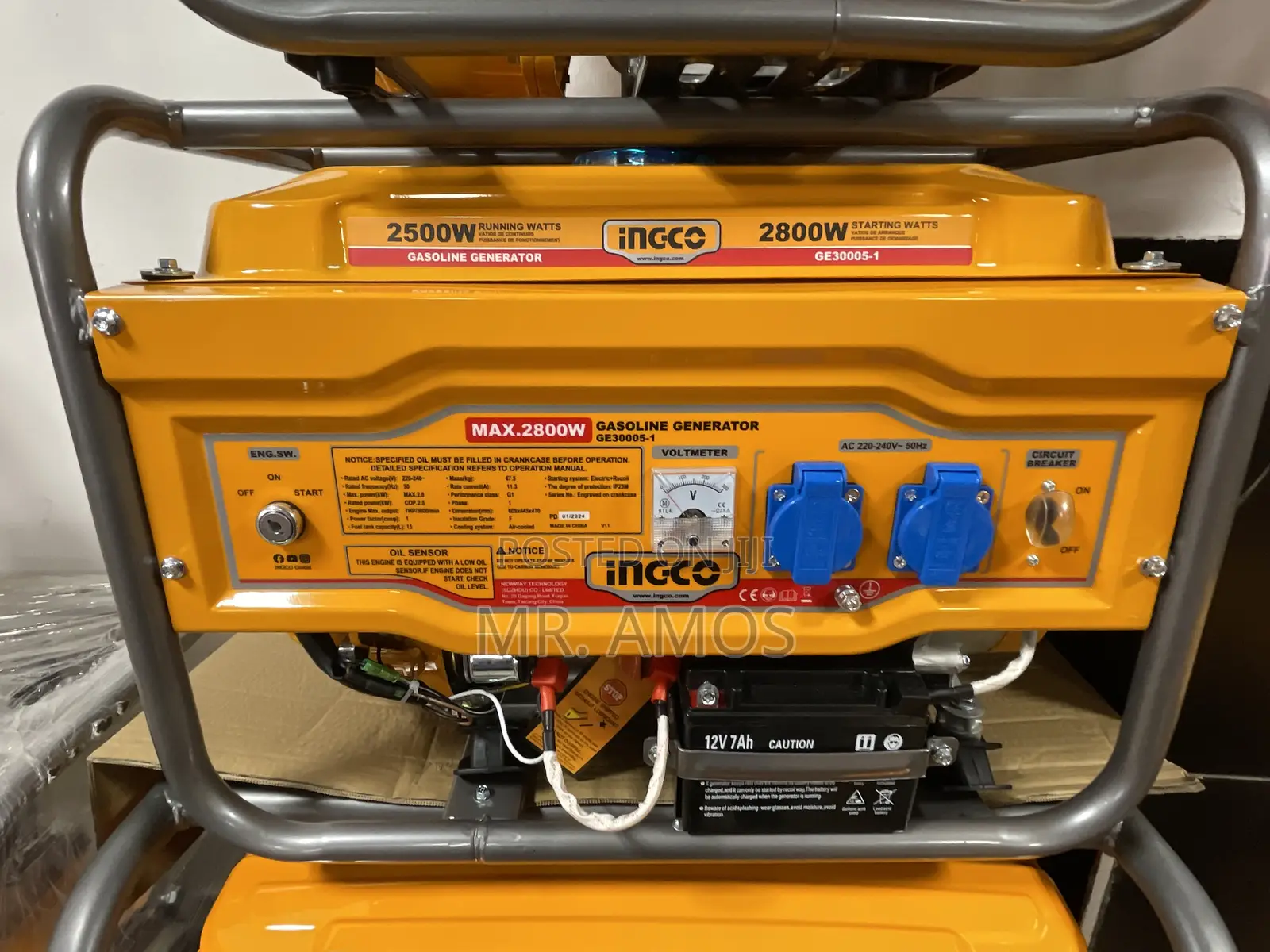 2.8kva Gasoline Generator With Electric + Recoil Start - Ge30005-1