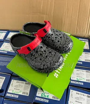 Crocs Black/Red Unisex Slides