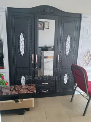 Foreign 3 Doors Wardrobe With Mirrors and Drawers