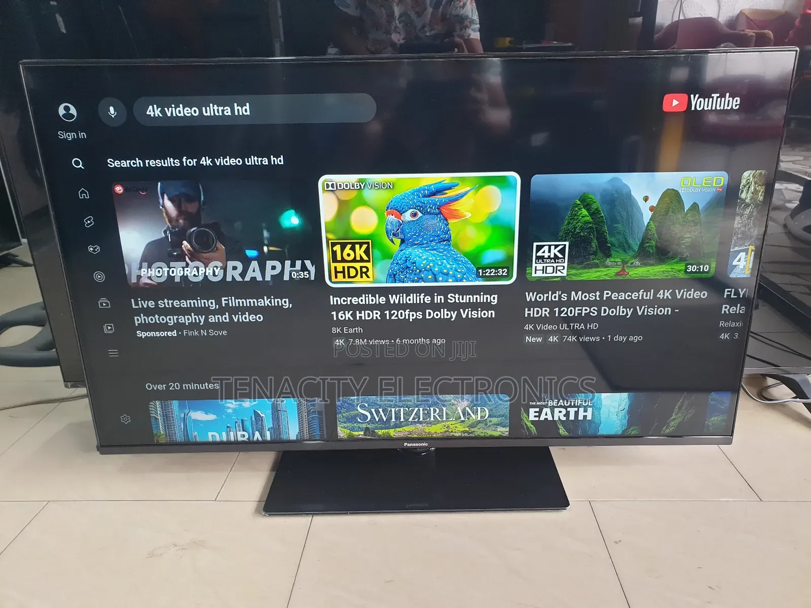 Android 43"Panasonic Uhd HDR Smart Satellite Tv