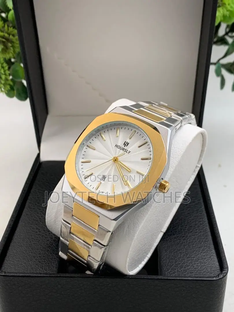 Silver And Gold Hoursly Stainless Steel Watch