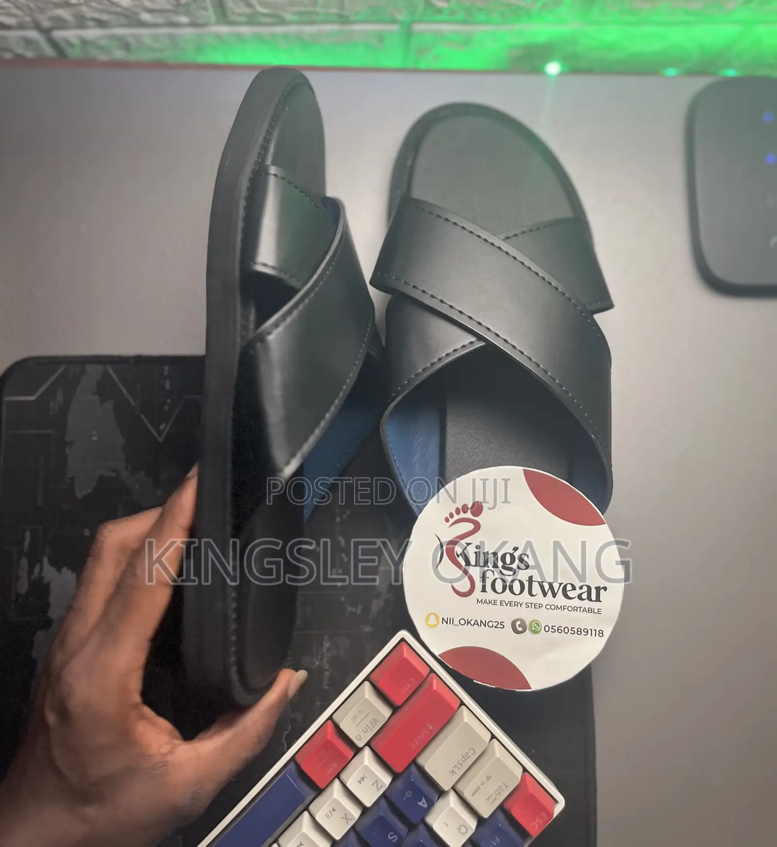 Black Leather Slippers Quality