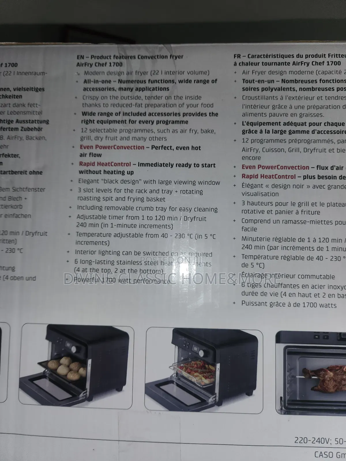 Caso Airfry Chef 1700 Air Fryer Oven