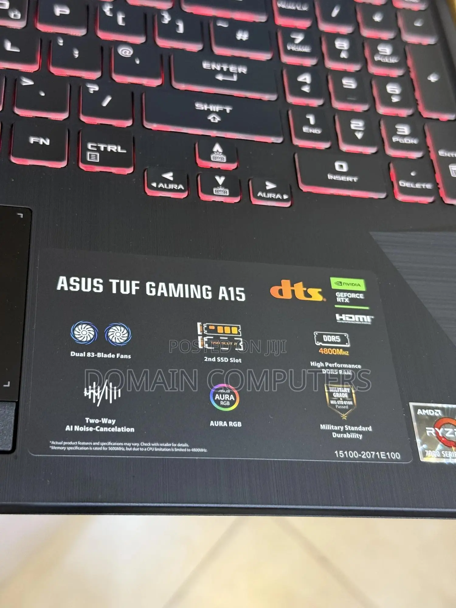 New Laptop Asus TUF Gaming A15 16GB AMD Ryzen 5 SSD 512GB