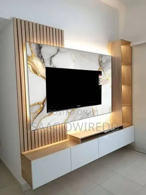 Tv Wall Units With  Panel An Lighting System