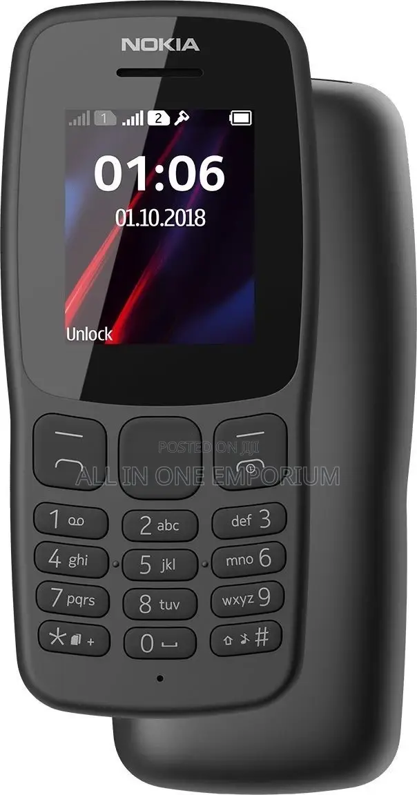 New Nokia 106 Black