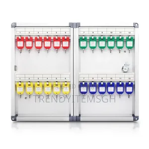 24 Keys Allumium Alloy Wall Mounted Key Lock Storage Box