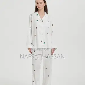 Women Skin Friendly Ice Silk Pajamas