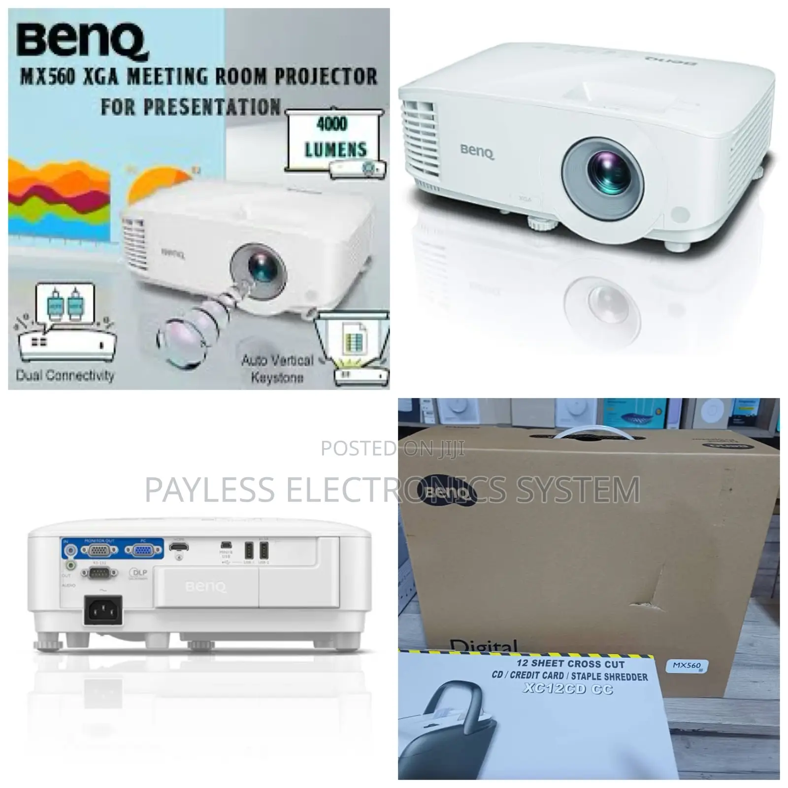 Benq Mx560 Xgadlp High Brightness 4000 Ansi Lumens Projector