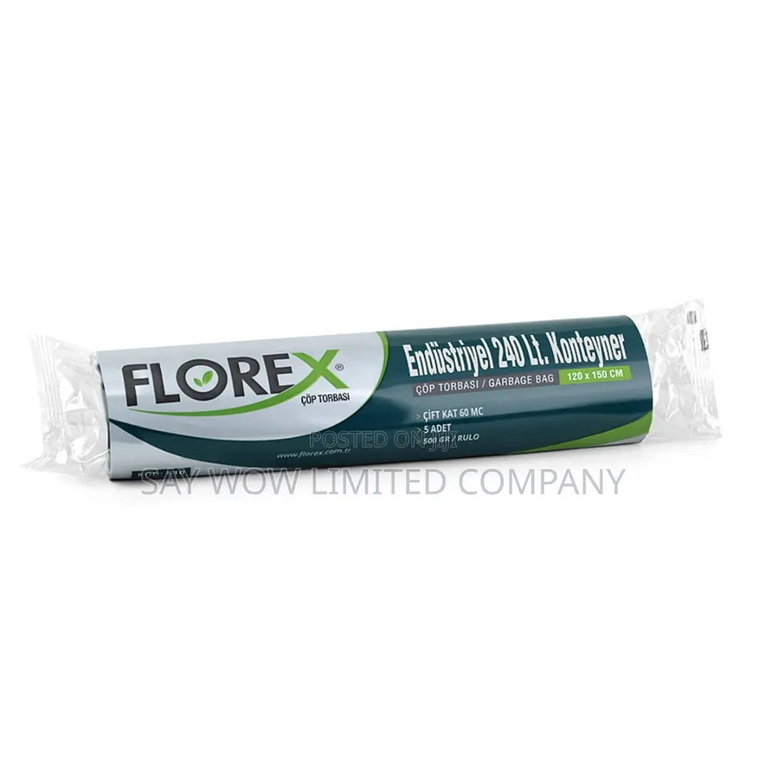 Florex 240 Litre Industrial Container Trash Bag ( Black)