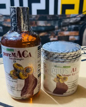 Pure Maca Oil + A1 Shape Up Cream – Hips Butt Enlargement