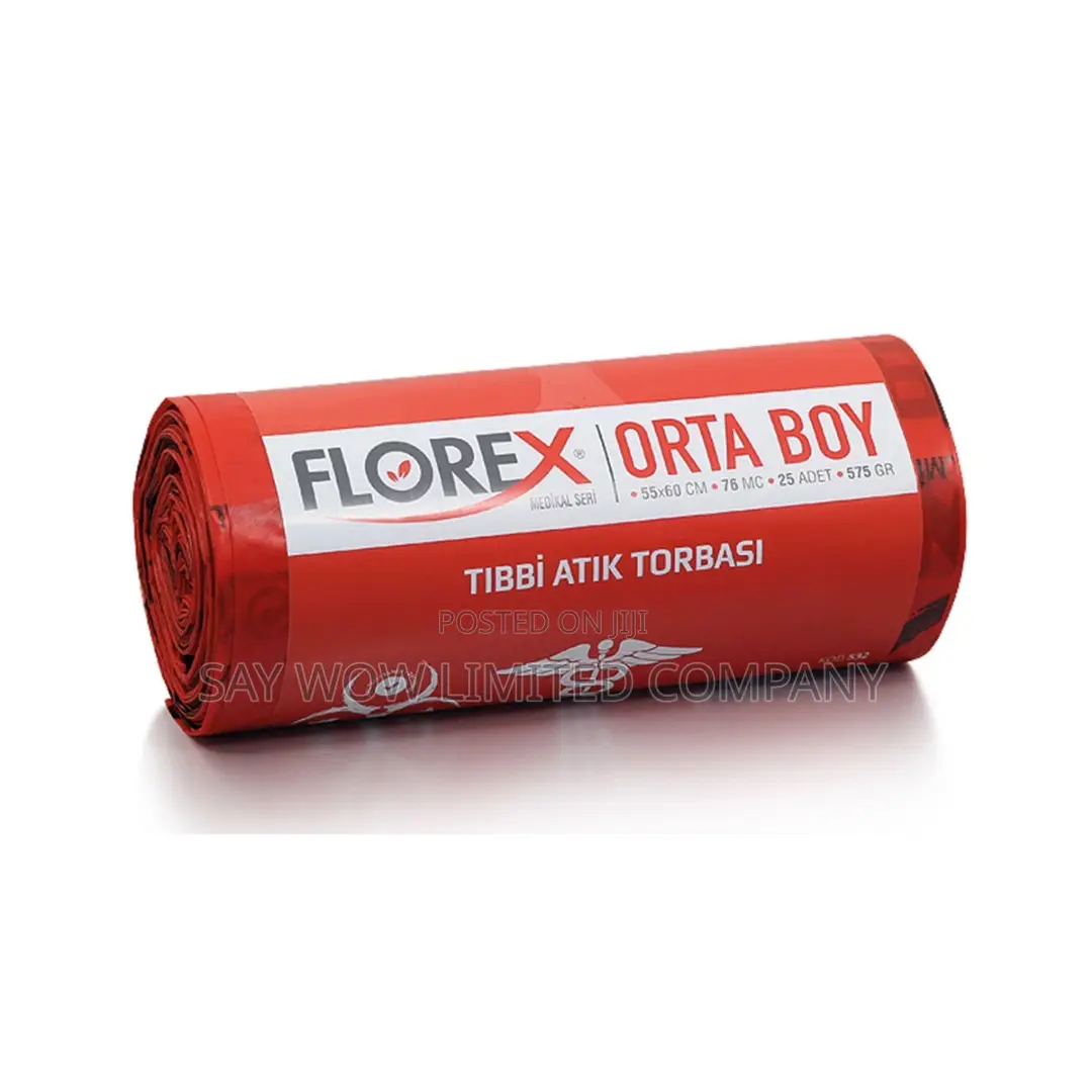 Florex 40 Litre Medical Waste Medium Size Bin Liner ( Red )