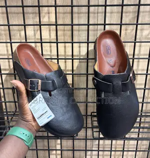 Boston Birkenstock Pure Black Slides
