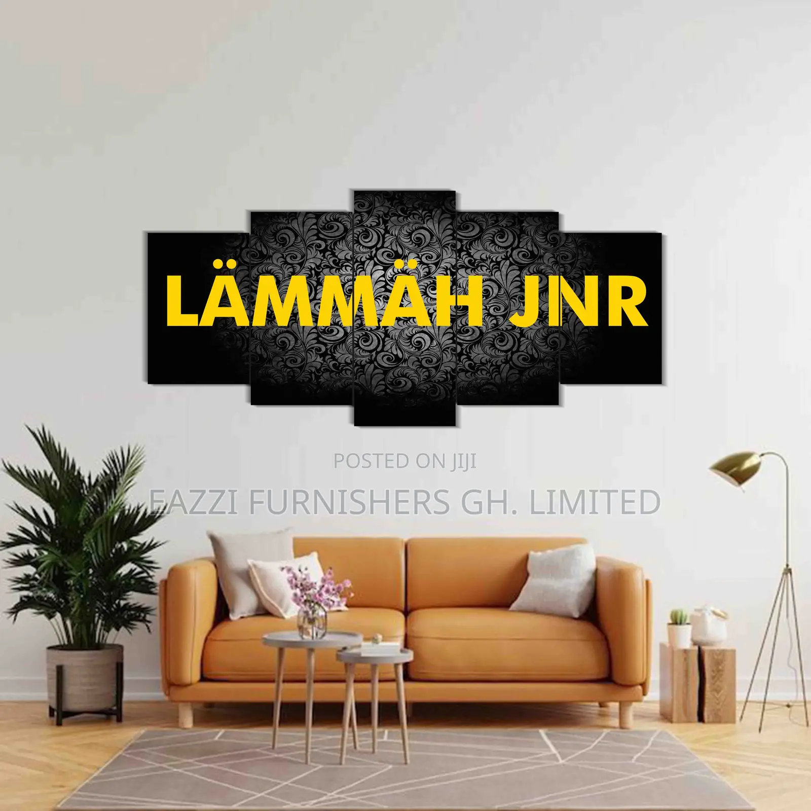 Customise Your Name Short Name on 5 Panel 3d Wall Art Canvas
